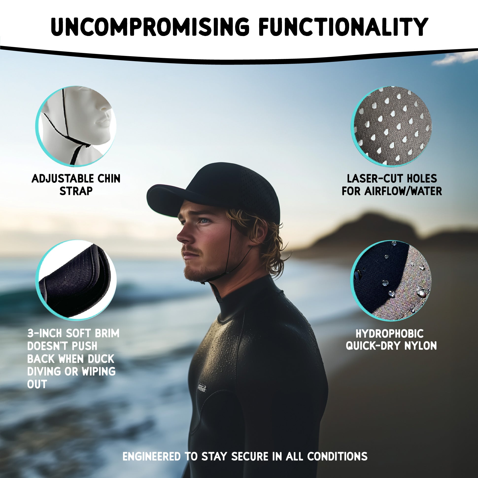 Blue Surf Brain Hat (without shell)