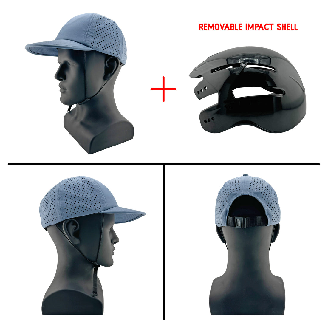 Blue Surf Brain Hat (with shell)