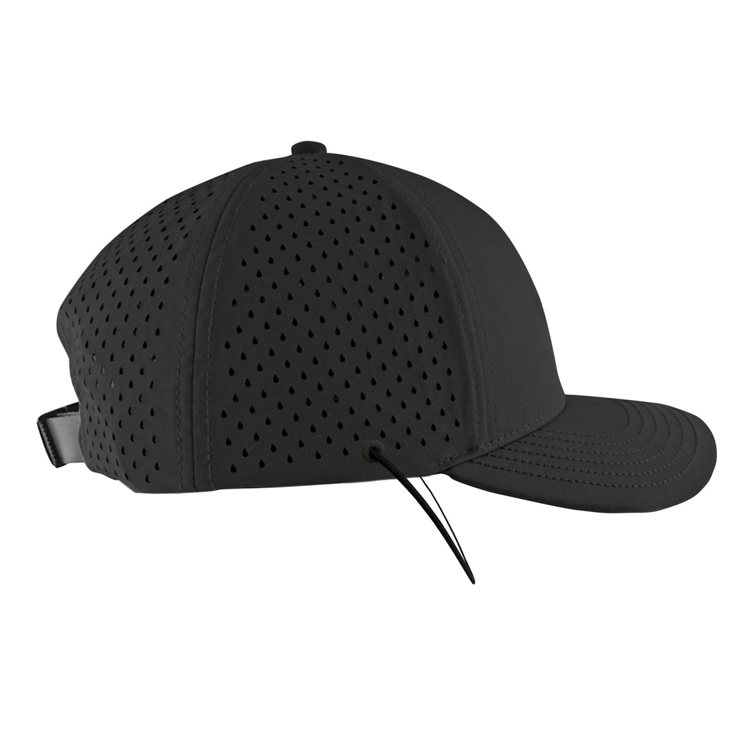 Black Surf Brain Hat - with elastic chin strap