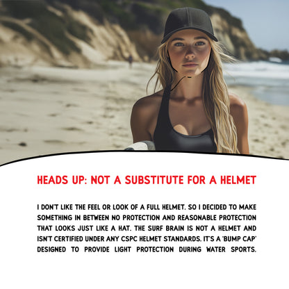 Black Surf Brain Hat (with shell)