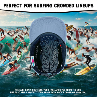 Black Surf Brain Hat (with shell)